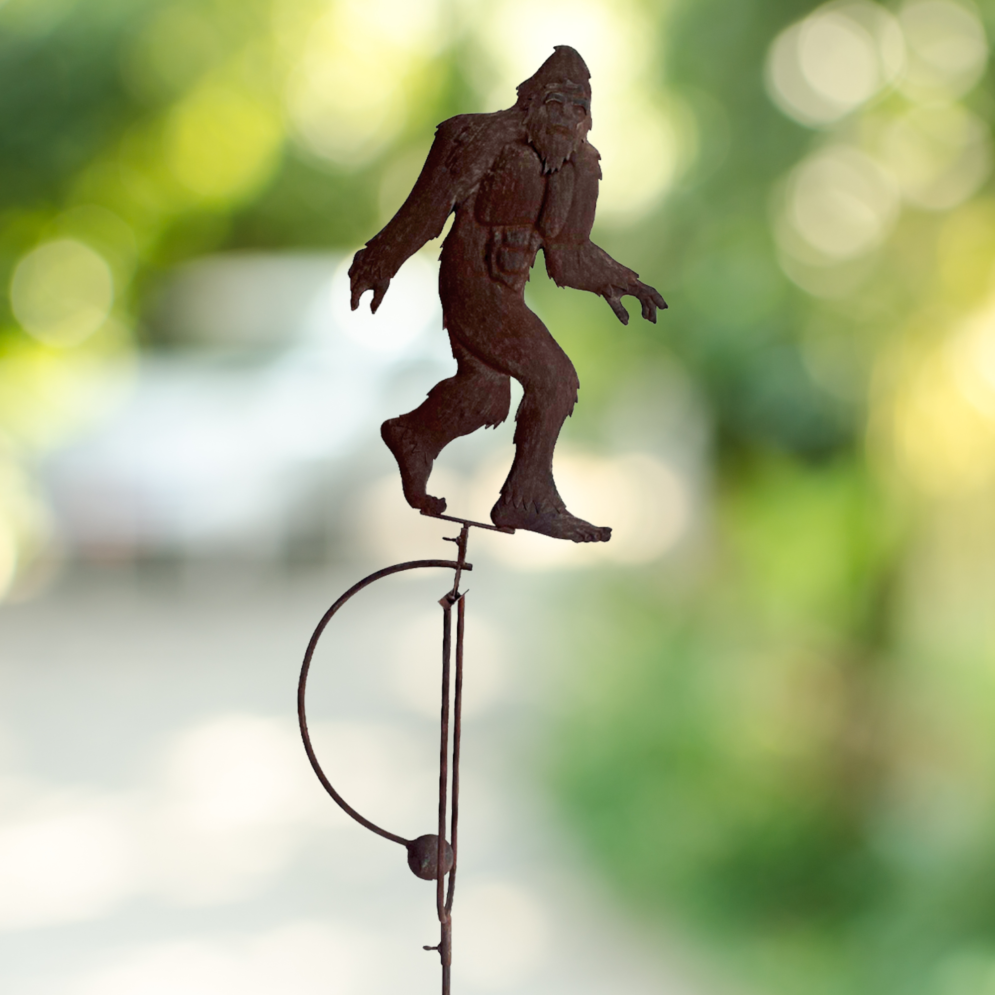 Bigfoot Silhouette Balance Rocker Garden Stake