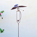 Rustic Metal Owl Garden Stake – Kinetic Balancing Yard Art, Outdoor Farmhouse Decor