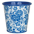 Delft Blue Design Metal Pot for Plants - 4" and 6" Options