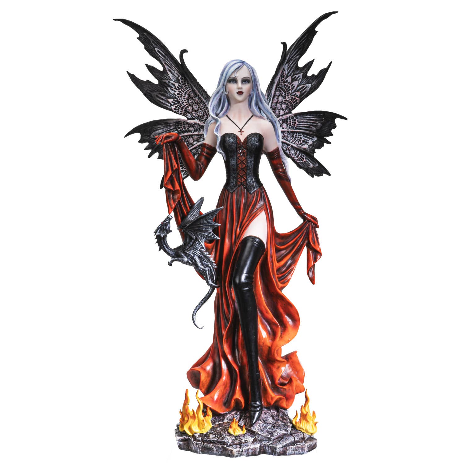 Fire Fairy with Black Dragon