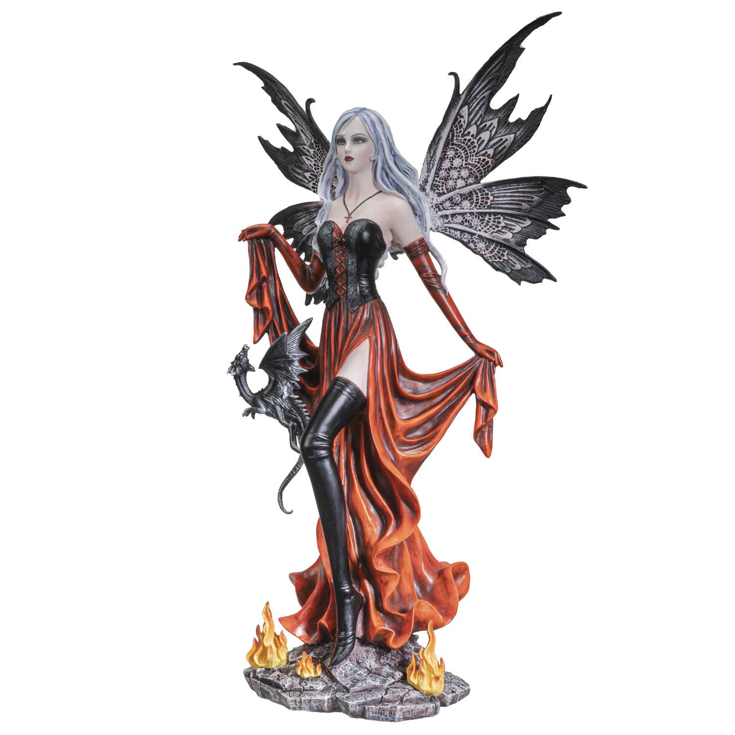 Fire Fairy with Black Dragon