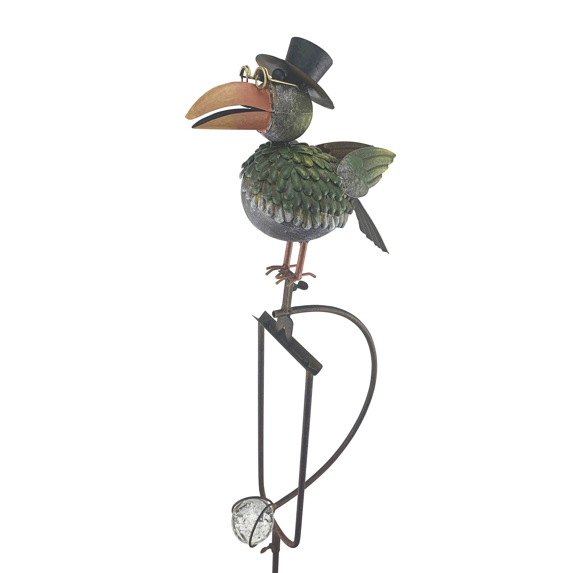 Wise Old Crow Balance Rocker Garden Stake