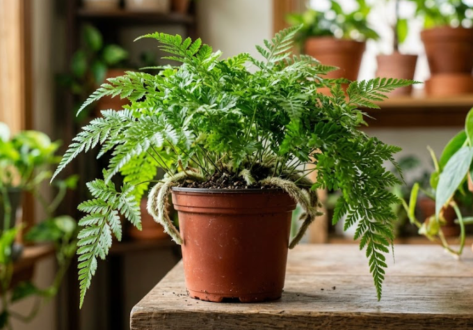 4" Rabbit Foot Fern