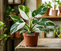 4" Philodendron White Wizard