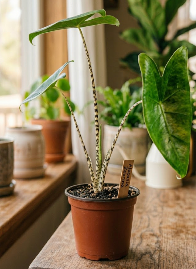 6" Alocasia Zebrina