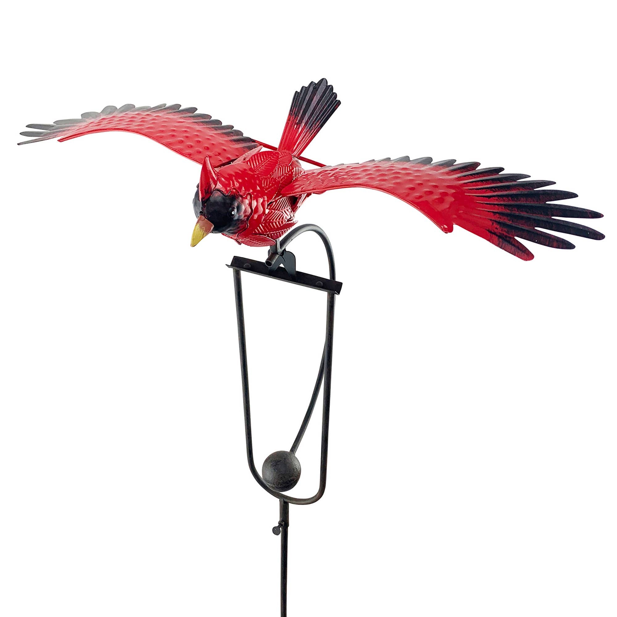 Small Cardinal Balance Rocker Garden Stake