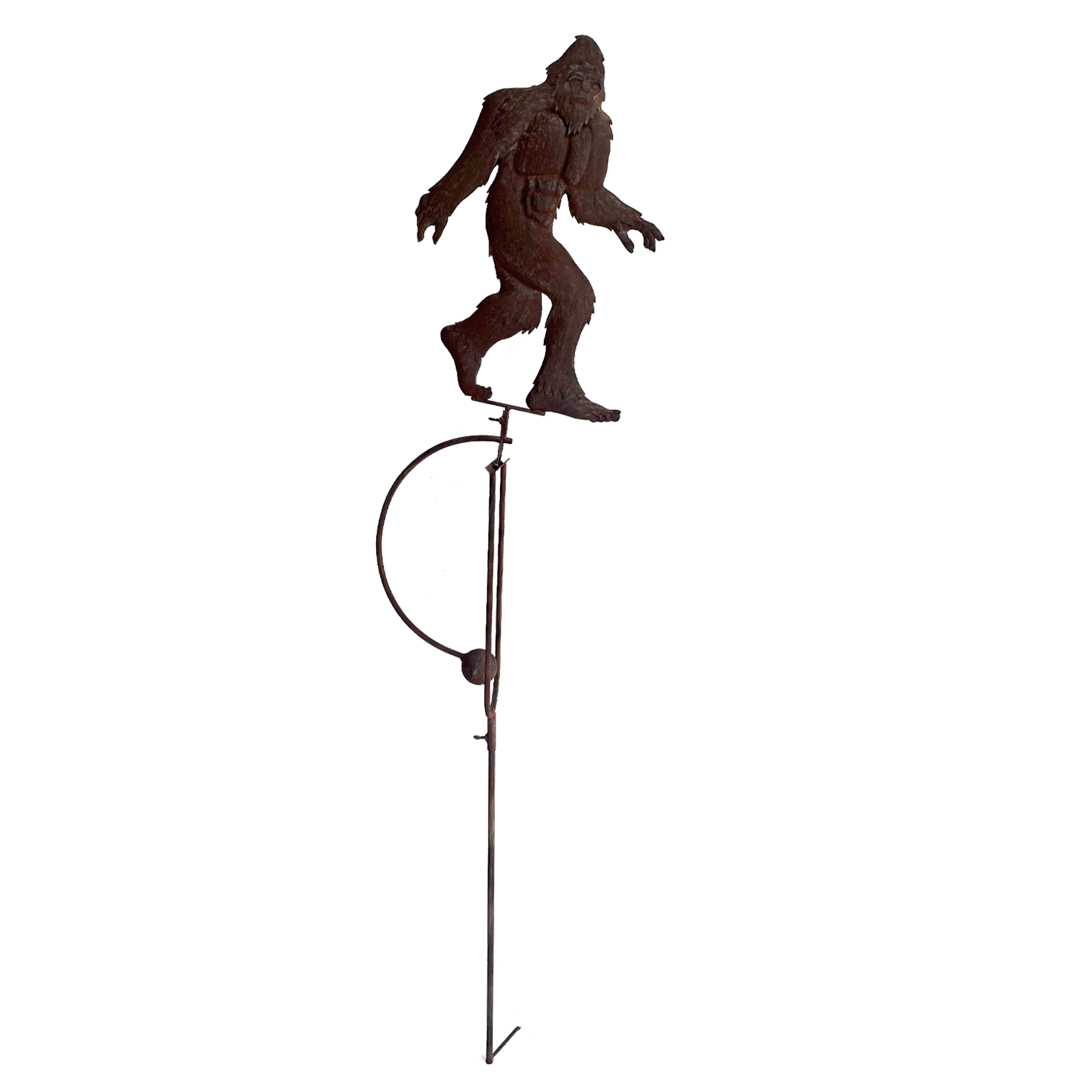 Bigfoot Silhouette Balance Rocker Garden Stake