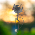 Round Owl Balance Rocker Garden Stake